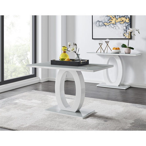 Cream gloss dining table and online chairs